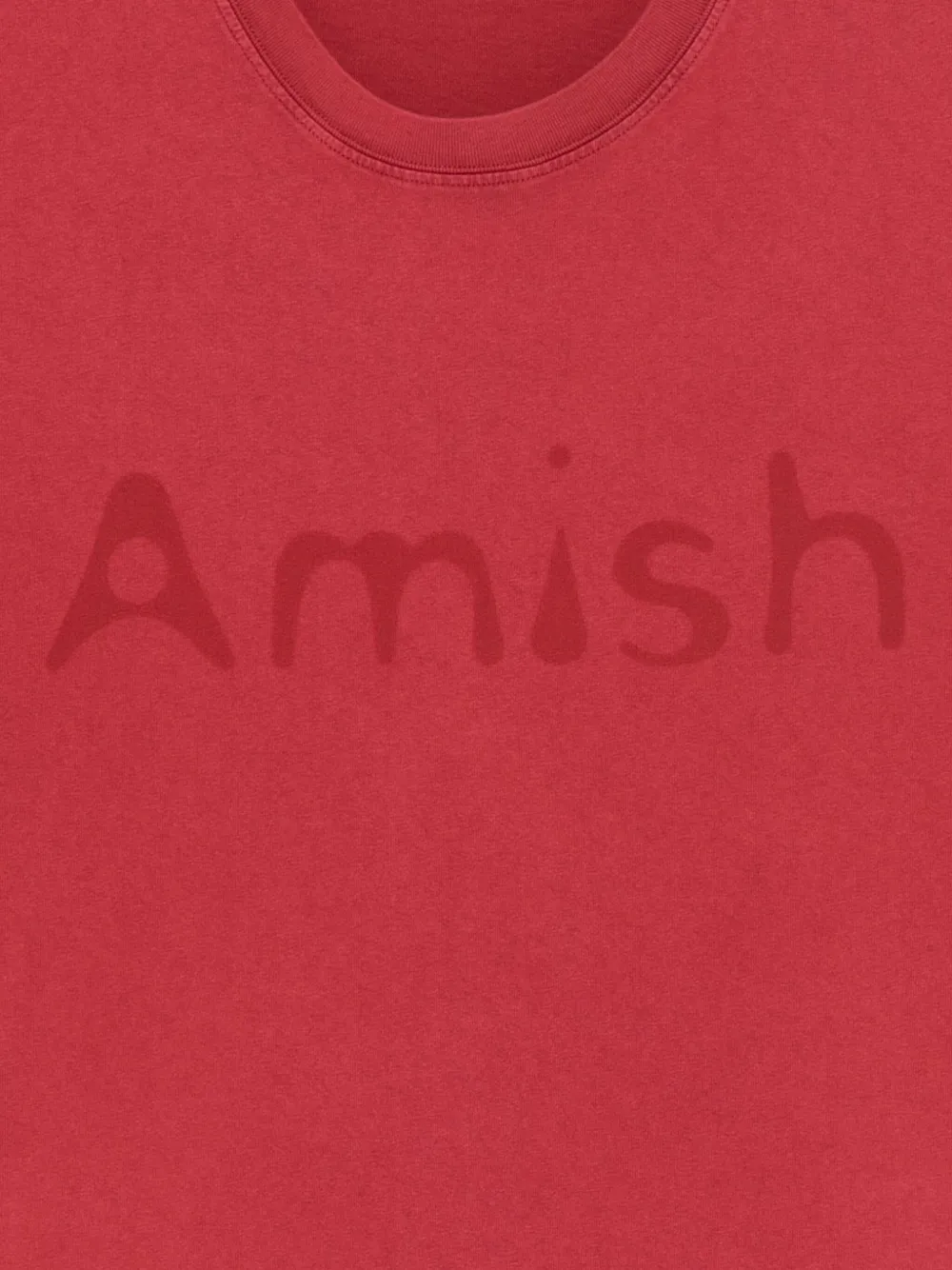 AMISH T-shirt met logoprint Rood