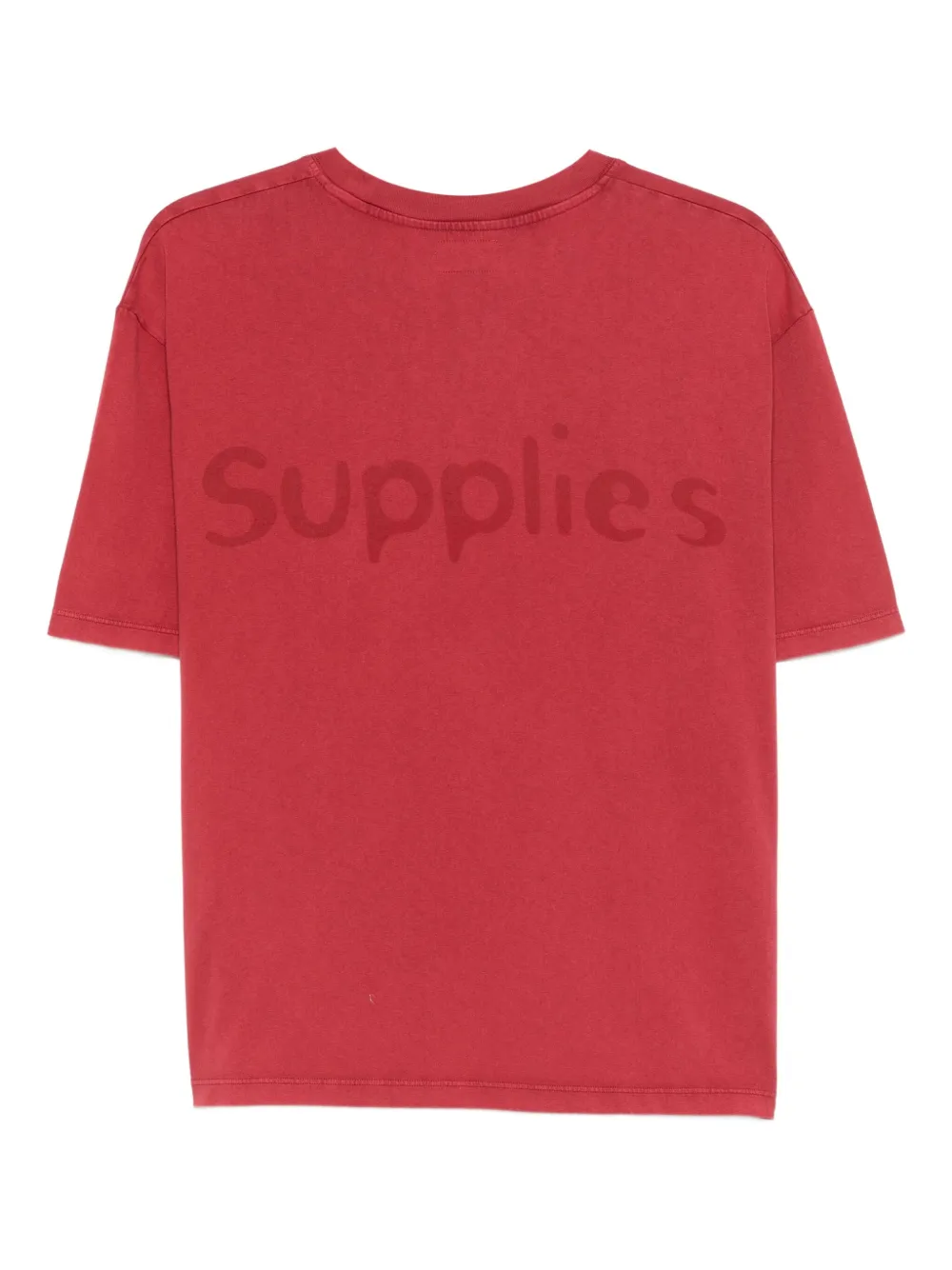 AMISH T-shirt met logoprint - Rood