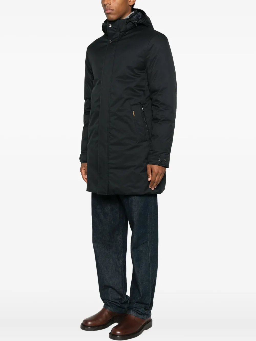 Moorer Vermont jas met capuchon - Blauw