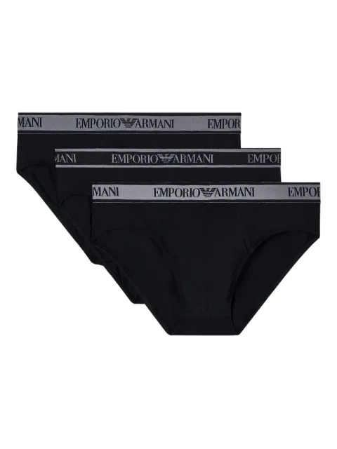 Emporio Armani elastic logo briefs (pack of three)