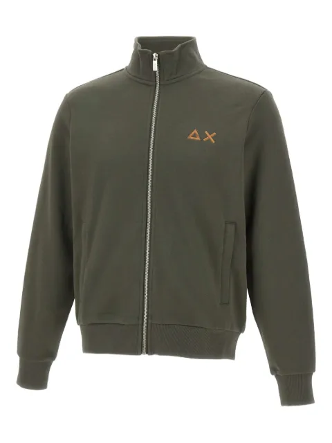 Sun68 zip-up embroidered-logo sweatshirt