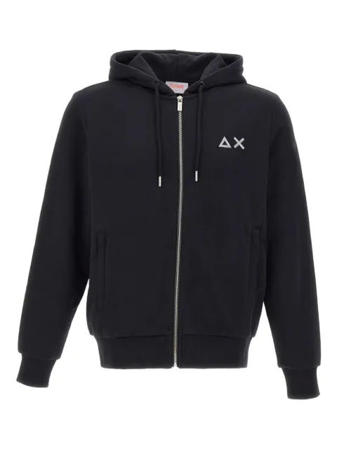 Sun68 drawstring zip cotton hoodie
