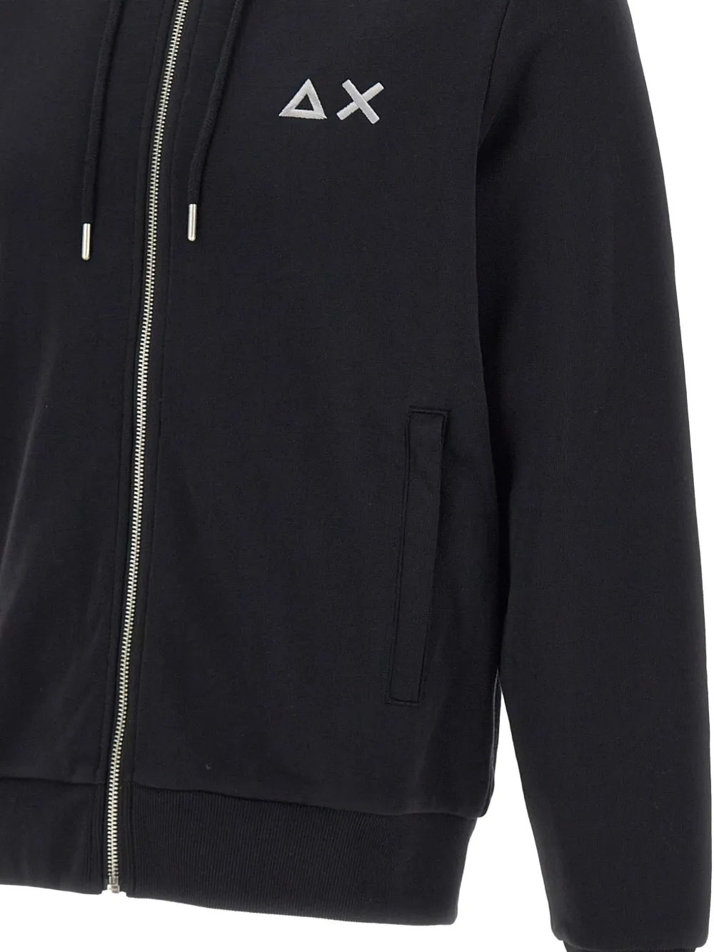 Sun68 Hoodie met trekkoord en rits Zwart