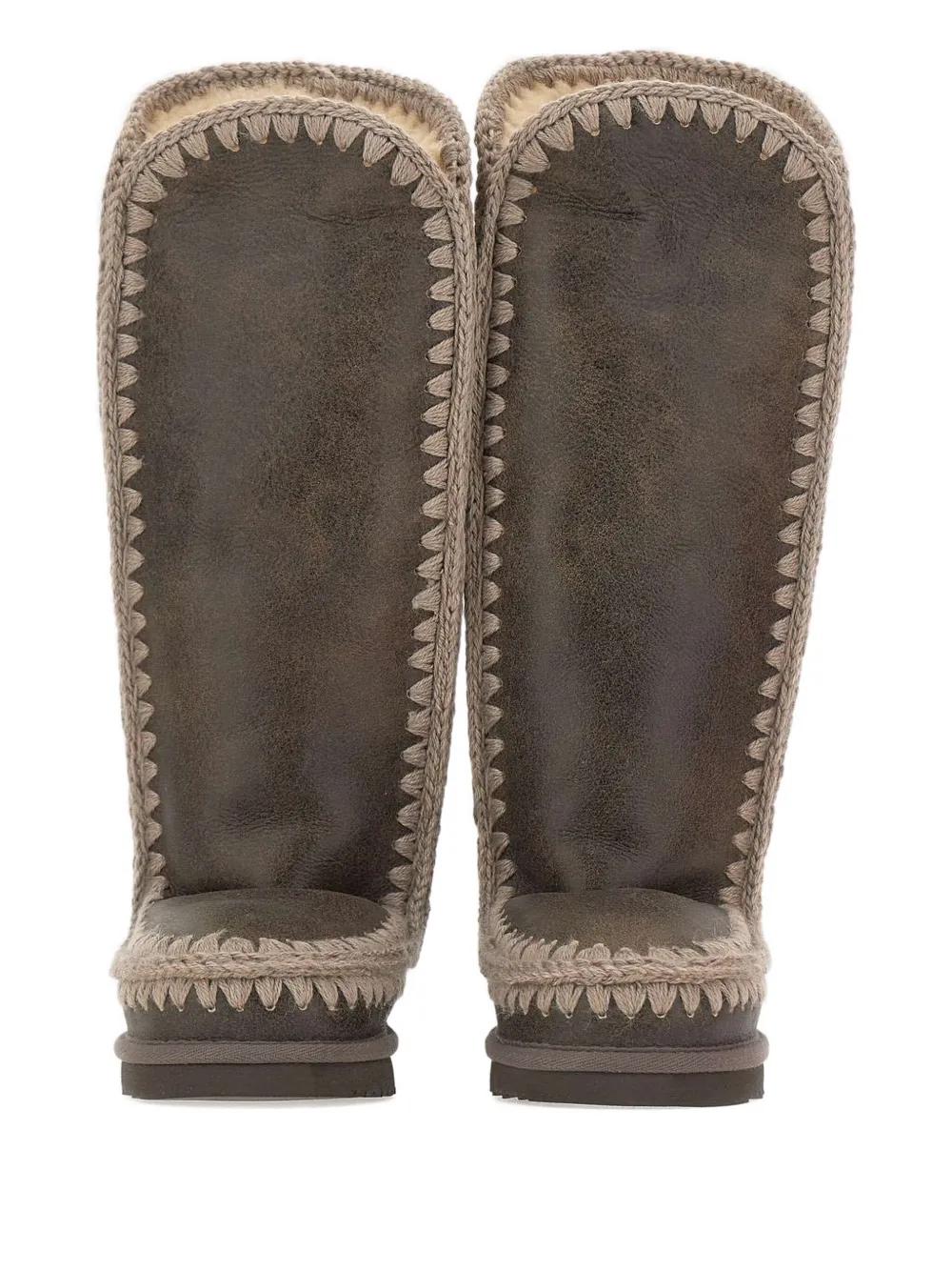 Mou Eskimo 40 laarzen met gehaakte details Bruin