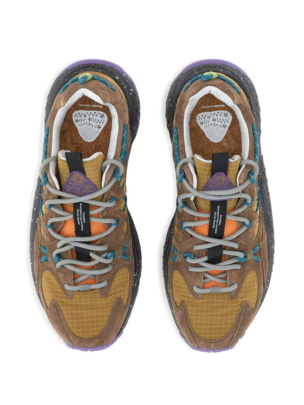 FLOWER MOUNTAIN Yamabushi suède sneakers Bruin