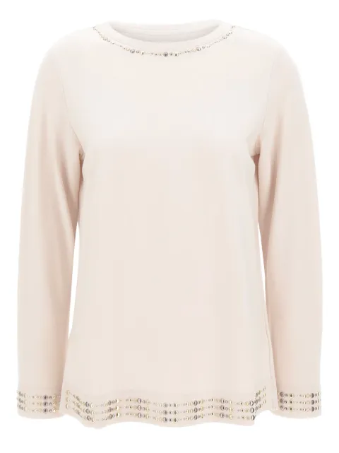 ELENA MIRO` stud long-sleeve top