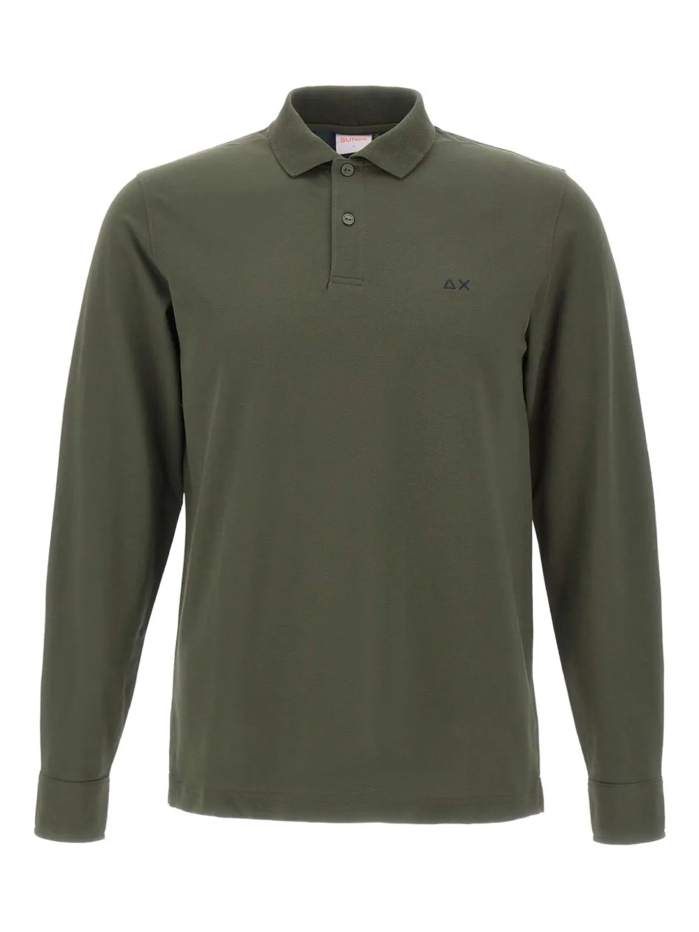 Sun68 long-sleeves cotton polo shirt - Groen