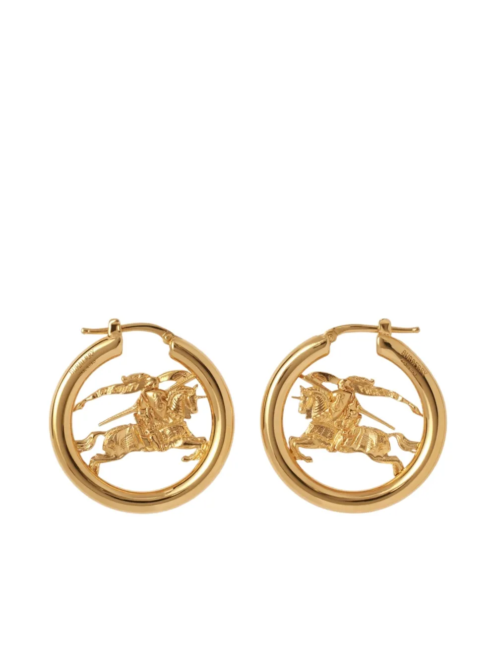 Burberry Orecchini a cerchio Equestrian Knight - Oro