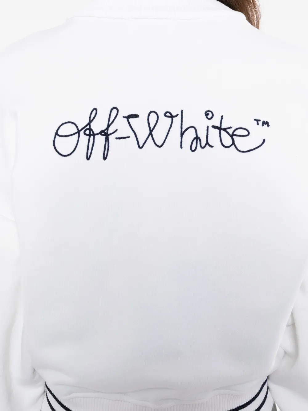 Off-White Bomberjack met geborduurd logo Wit