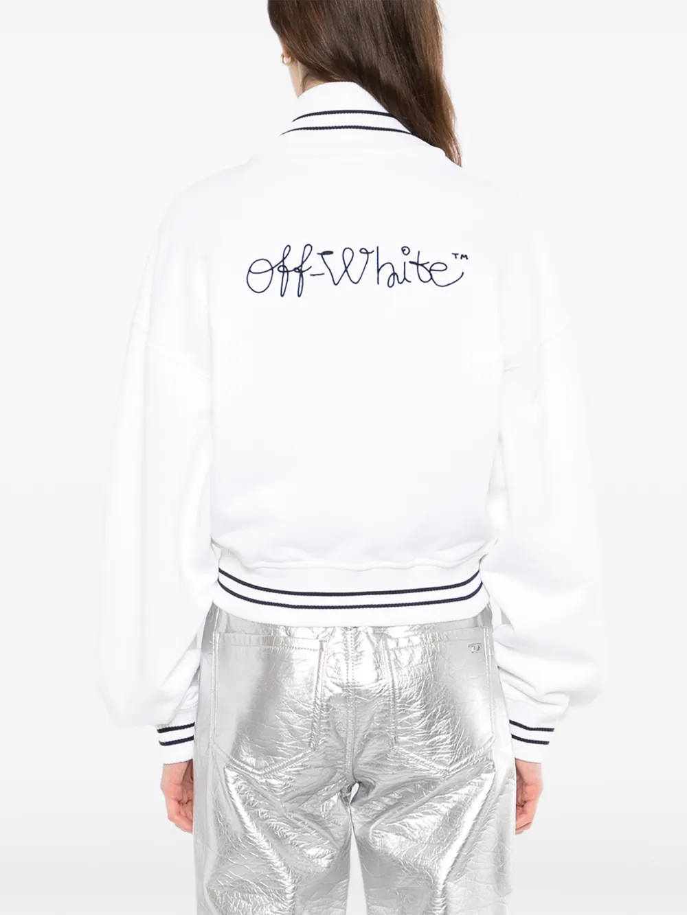 Off-White Bomberjack met geborduurd logo Wit