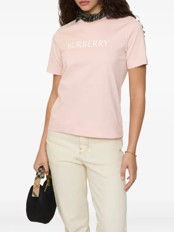 Burberry logo-print Cotton T-shirt | Pink | FARFETCH