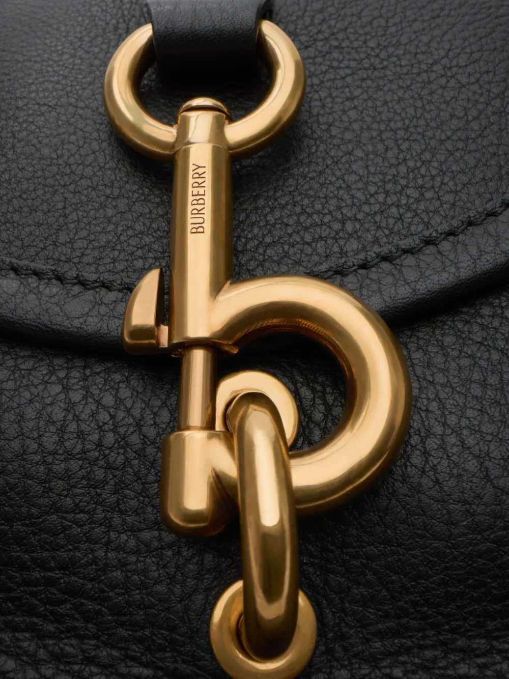 Burberry B-buckle Saddle Cross Body Bag In Black