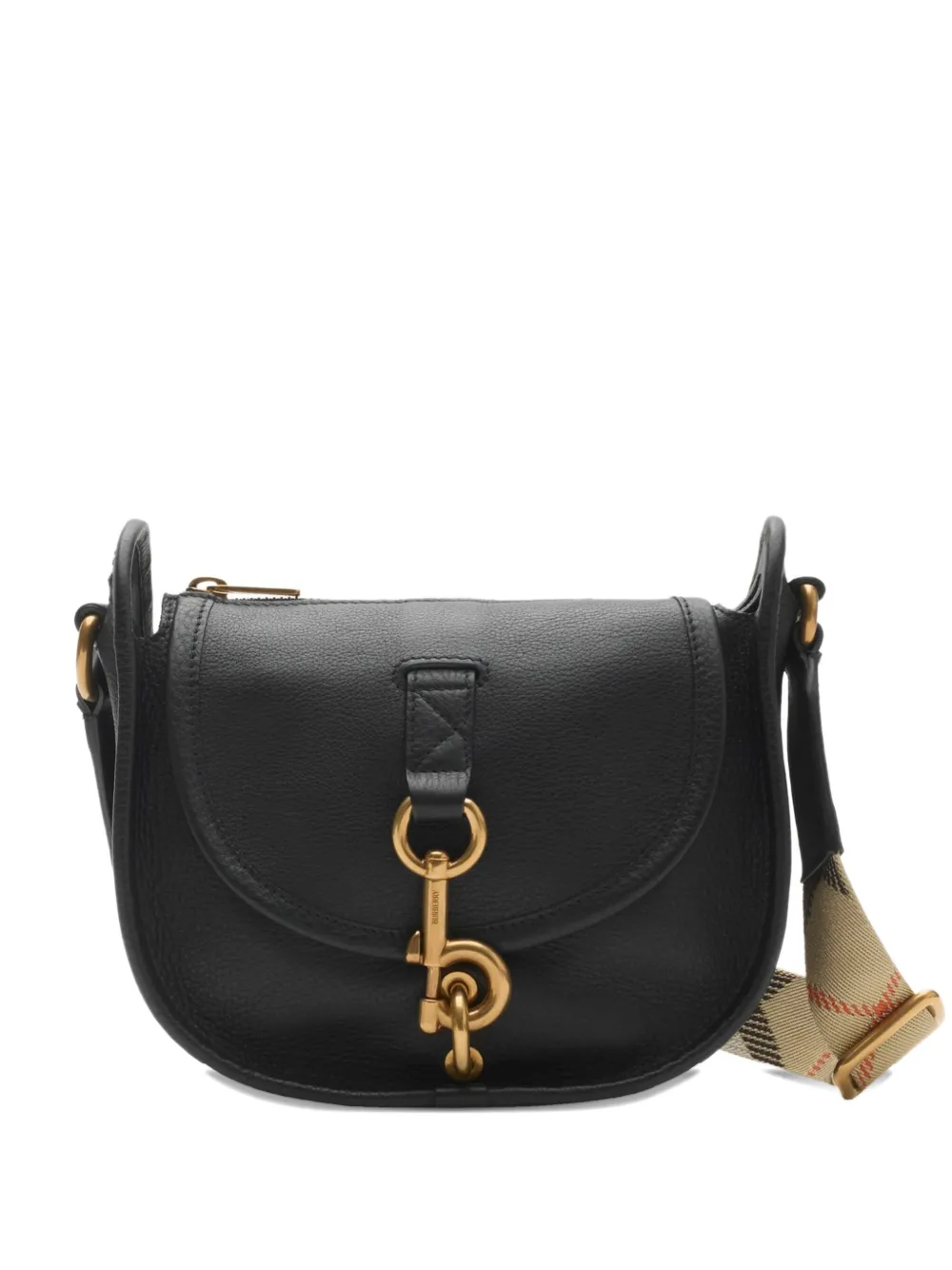 Burberry B-buckle Saddle Cross Body Bag In Black