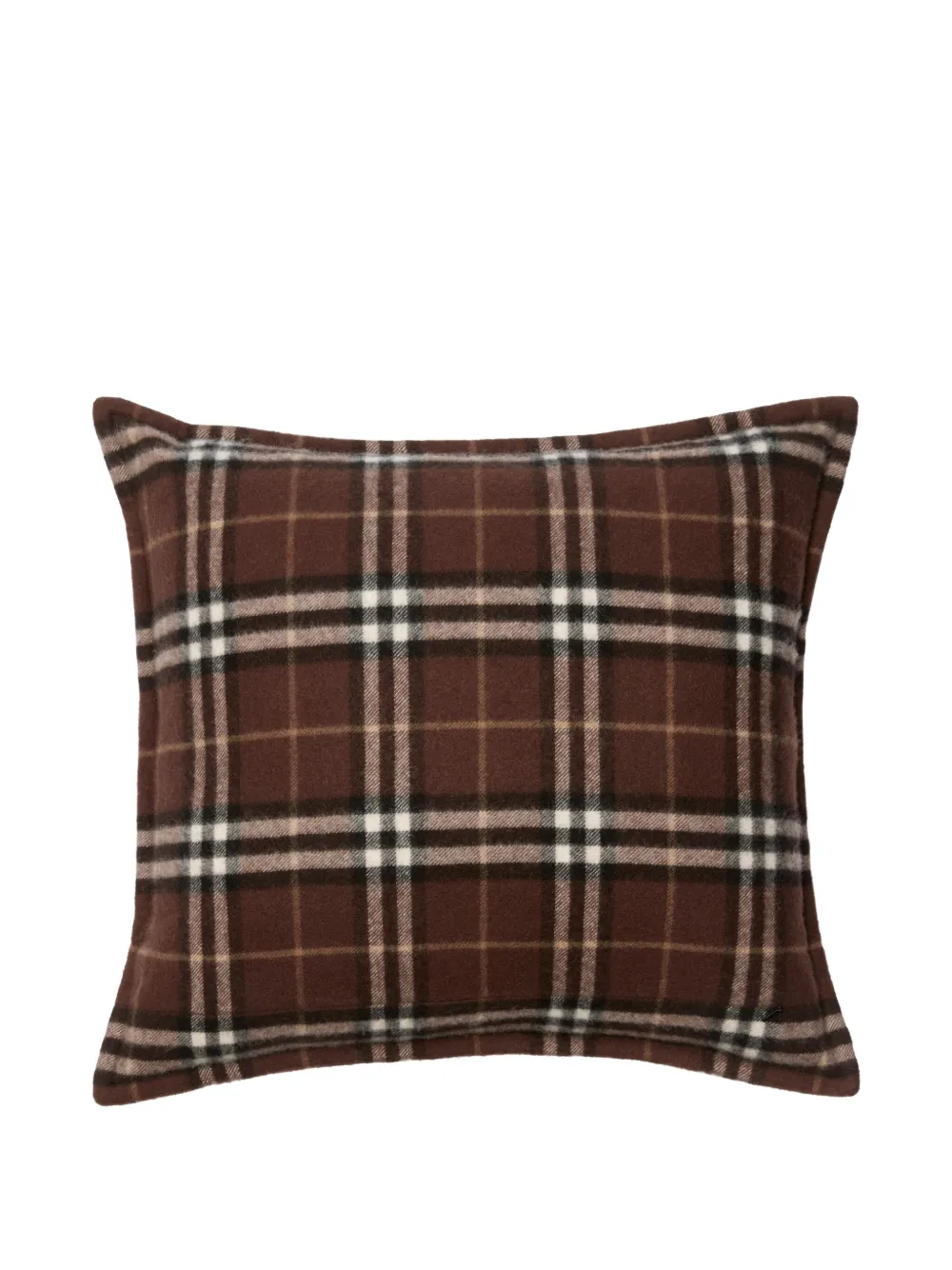 Burberry Checked Cashmere Cushion (52x52cm) In Brown