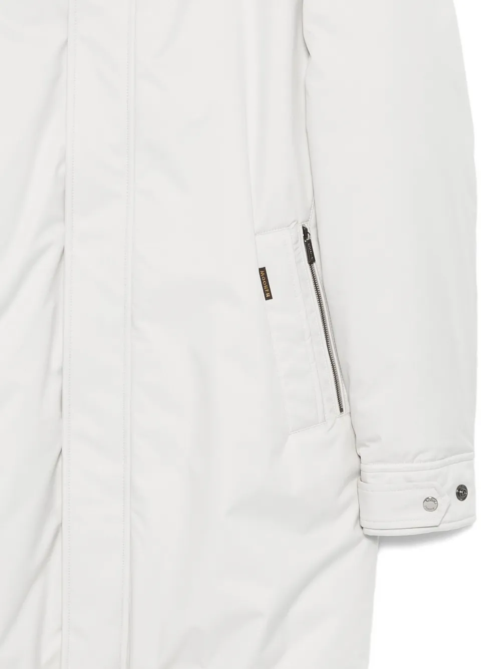 Moorer Zip-fastening Coat In White