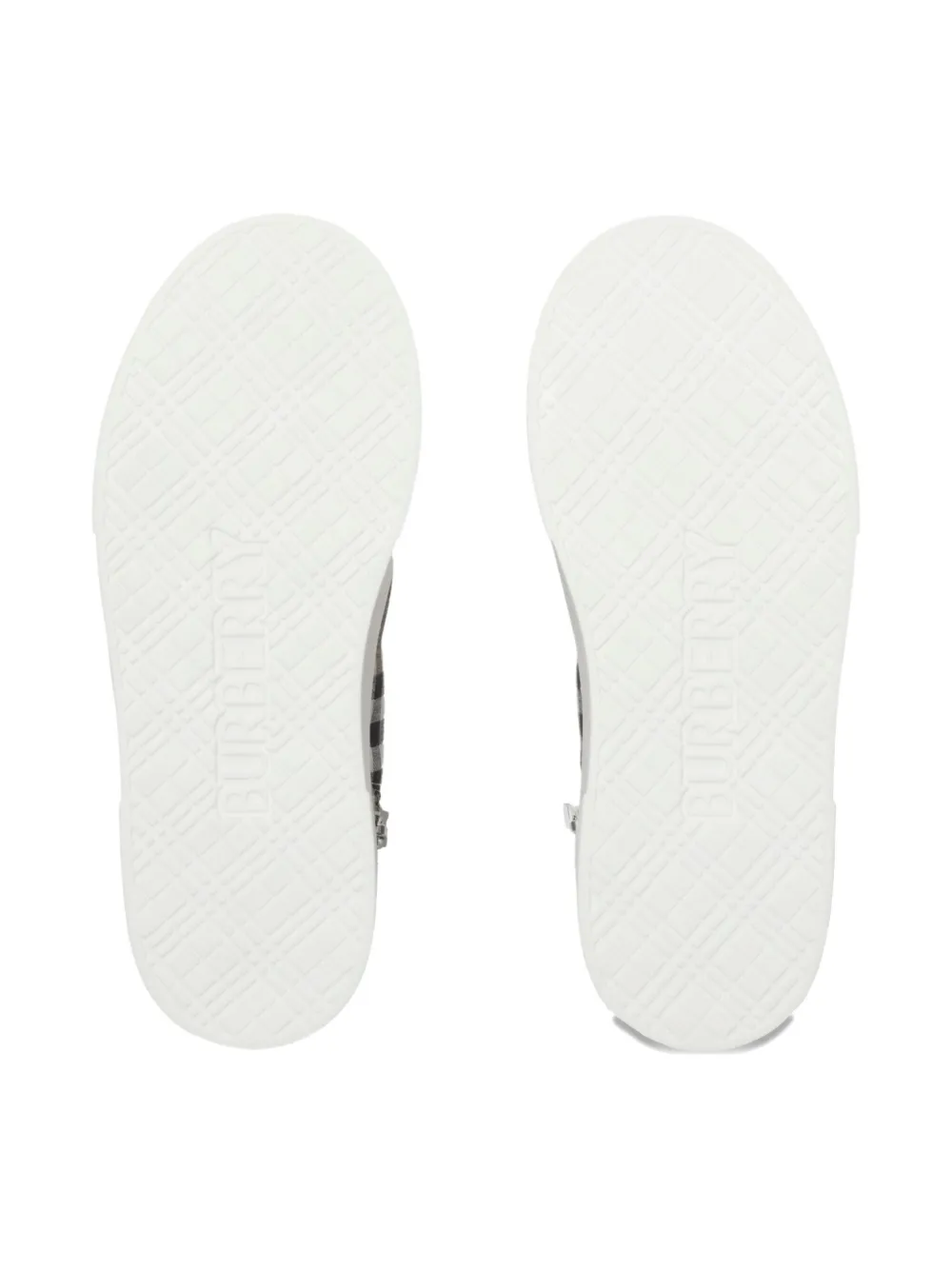 Burberry Kids Geruite high-top sneakers Beige