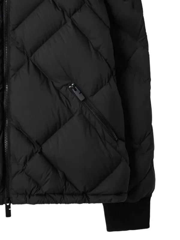 Burberry フーデッド キルティングジャケット | ブラック | FARFETCH JP