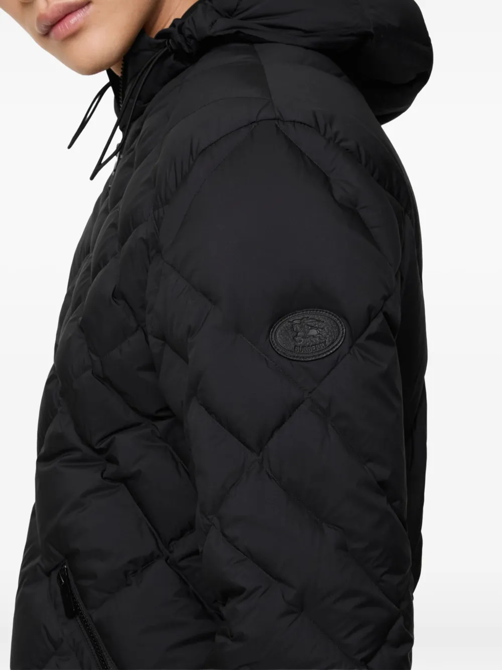 Burberry Gevoerd jack met capuchon Zwart