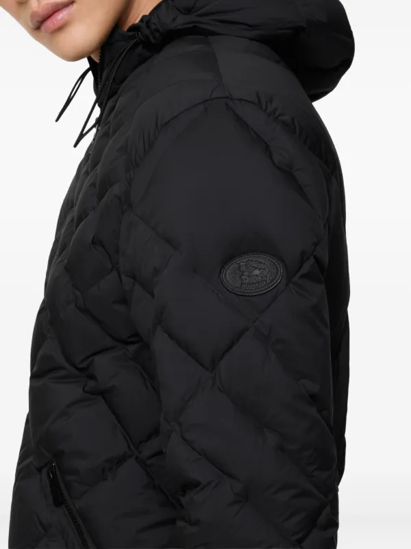 Burberry フーデッド キルティングジャケット | ブラック | FARFETCH JP