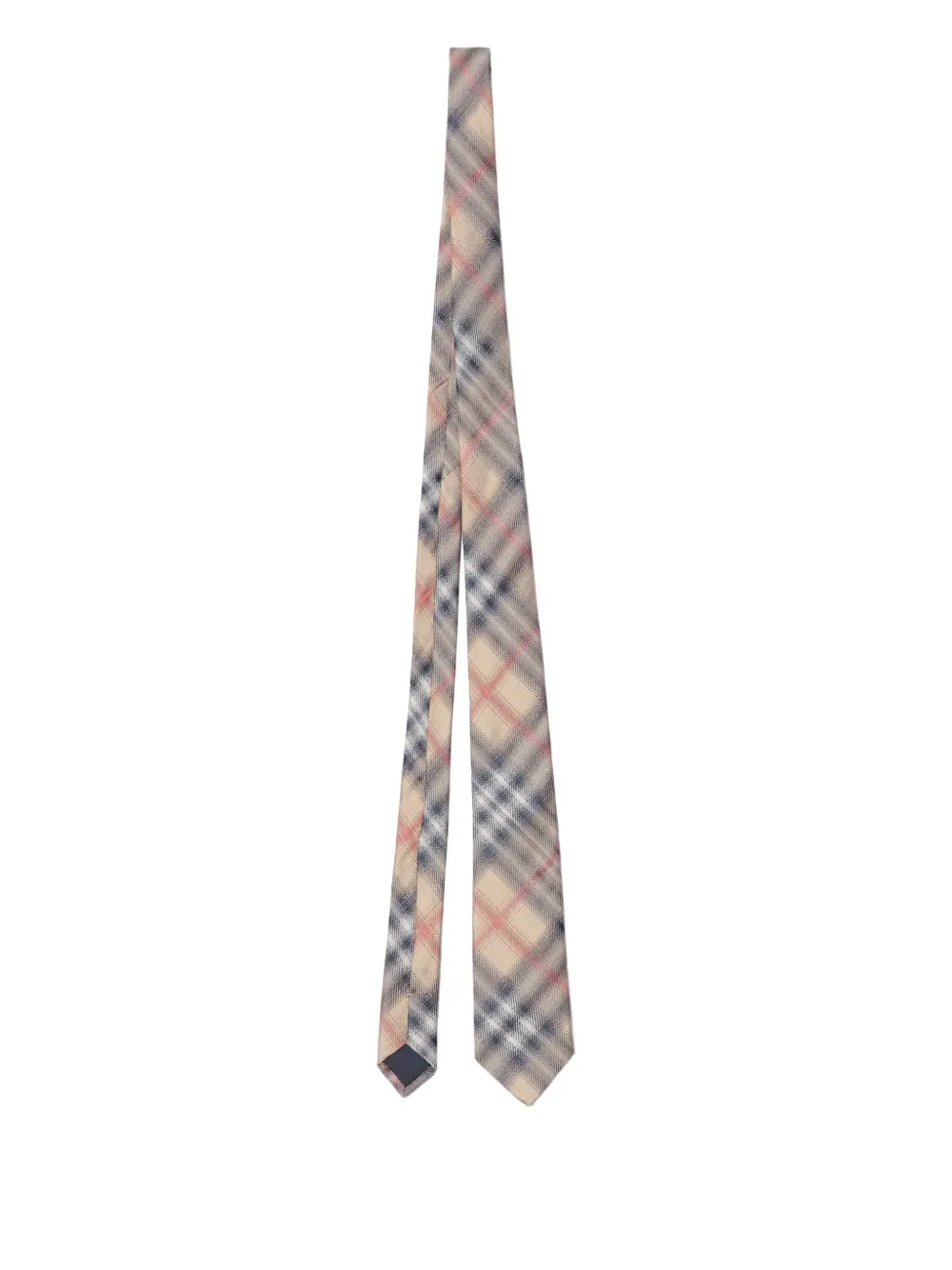 Burberry check-pattern silk tie | Neutrals | Image 1