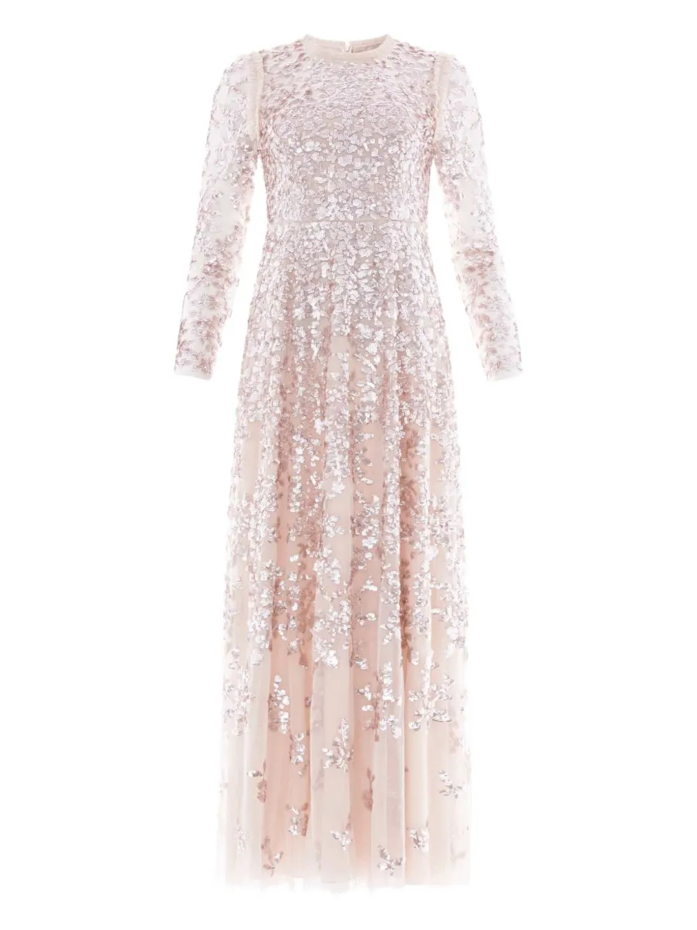 Needle & Thread Rosanna lattice-detail midi dress - ピンク Needle & Thread Rosanna lattice-detail midi dress - ピンク