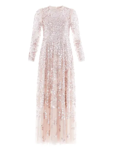 Needle & Thread Rosanna lattice-detail midi dress