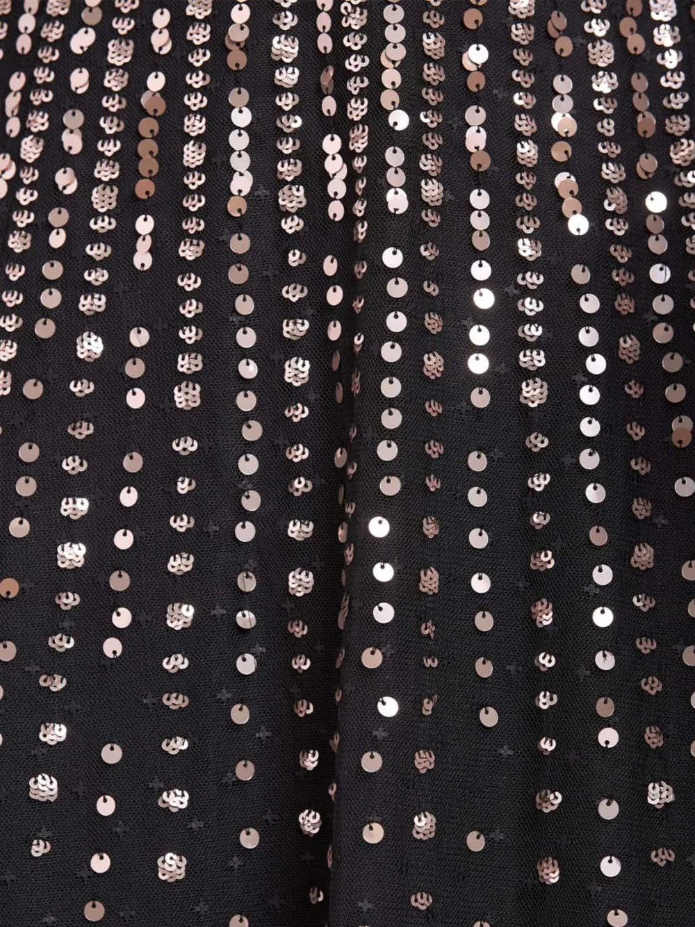 Needle & Thread Moonlight Sequin Cape Sleeve Ankle Gown In Black