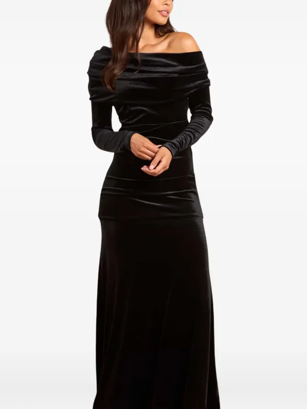 needle and thread dress black Needle & Thread Nova One-shoulder Maxi Dress