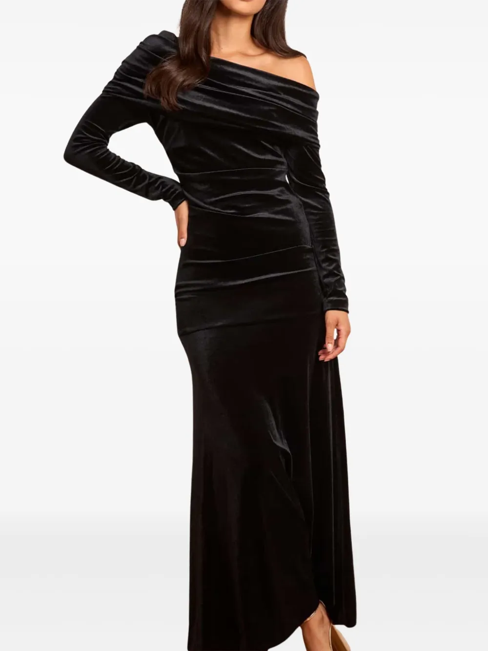 Needle & Thread Nova one-shoulder maxi dress - Zwart