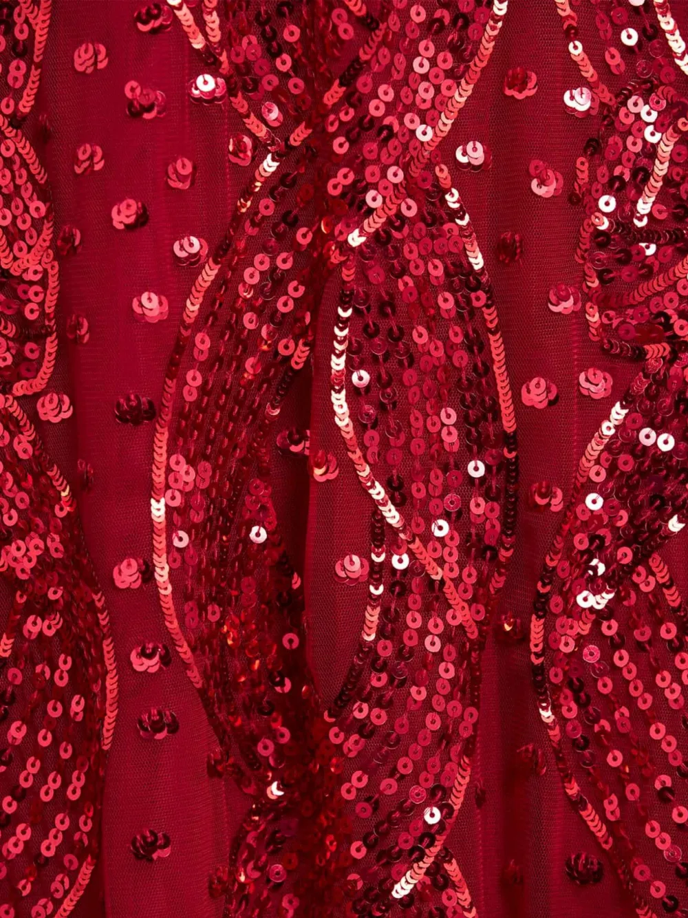 Needle & Thread Sequin-embellishment Midi Dress In Red