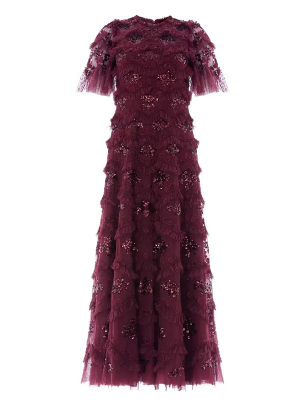 red needle and thread dress Blossom Lace Ankle Gown
