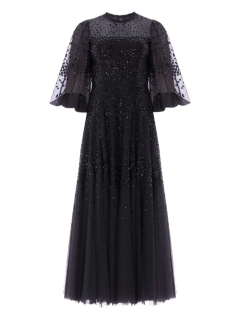 Needle & Thread vestido largo bordado con lentejuelas