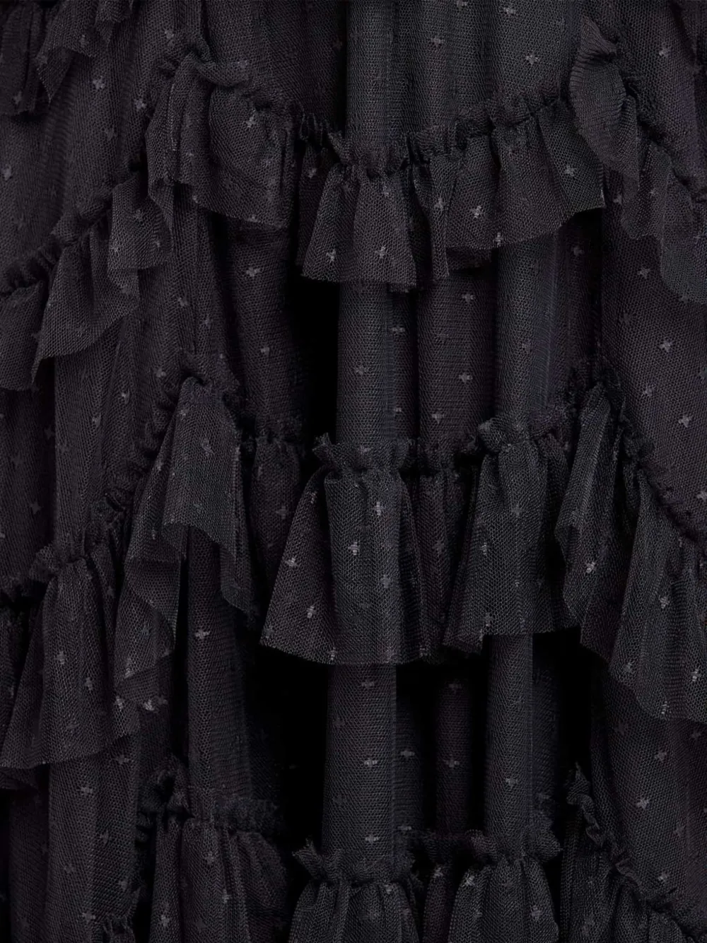 Needle & Thread Aviana maxi-jurk met korte mouwen en ruches Zwart