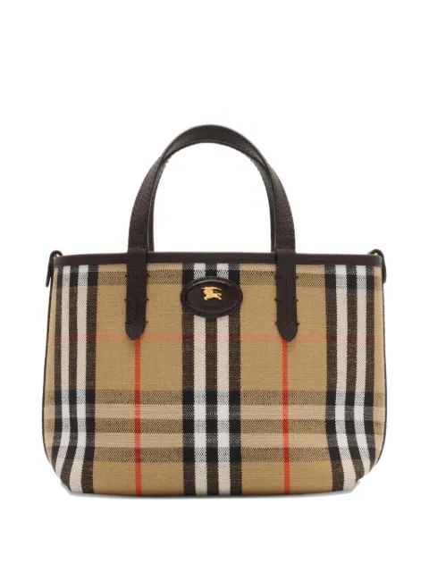 Burberry mini Bloomsbury reversible check tote bag