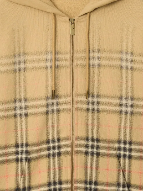 Burberry Agasalho Xadrez Com Capuz e Zíper | Neutro | FARFETCH BR