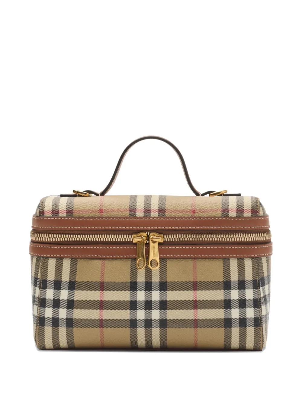 Burberry Mini Check Vanity Cross Body Bag In Multi