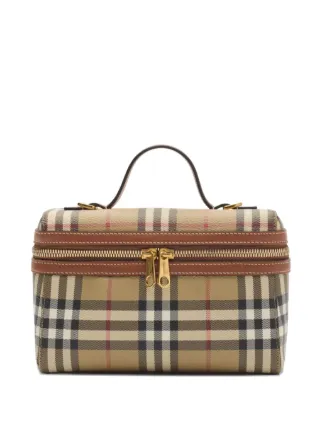 Burberry チェック バニティハンドバッグ | ニュートラル | FARFETCH JP