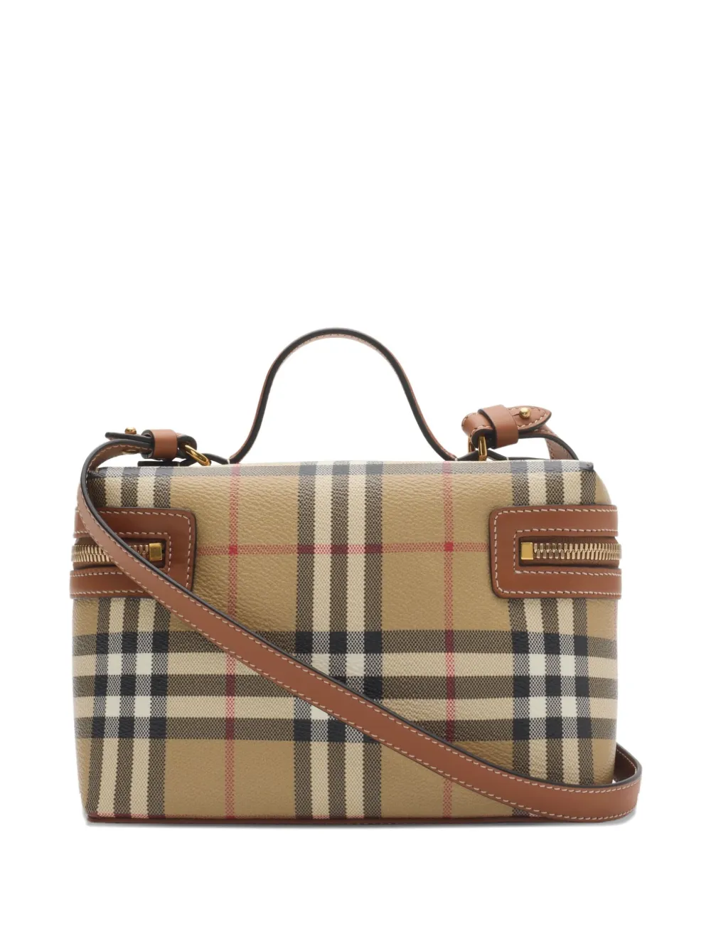 Burberry Mini Check Vanity Cross Body Bag In Multi