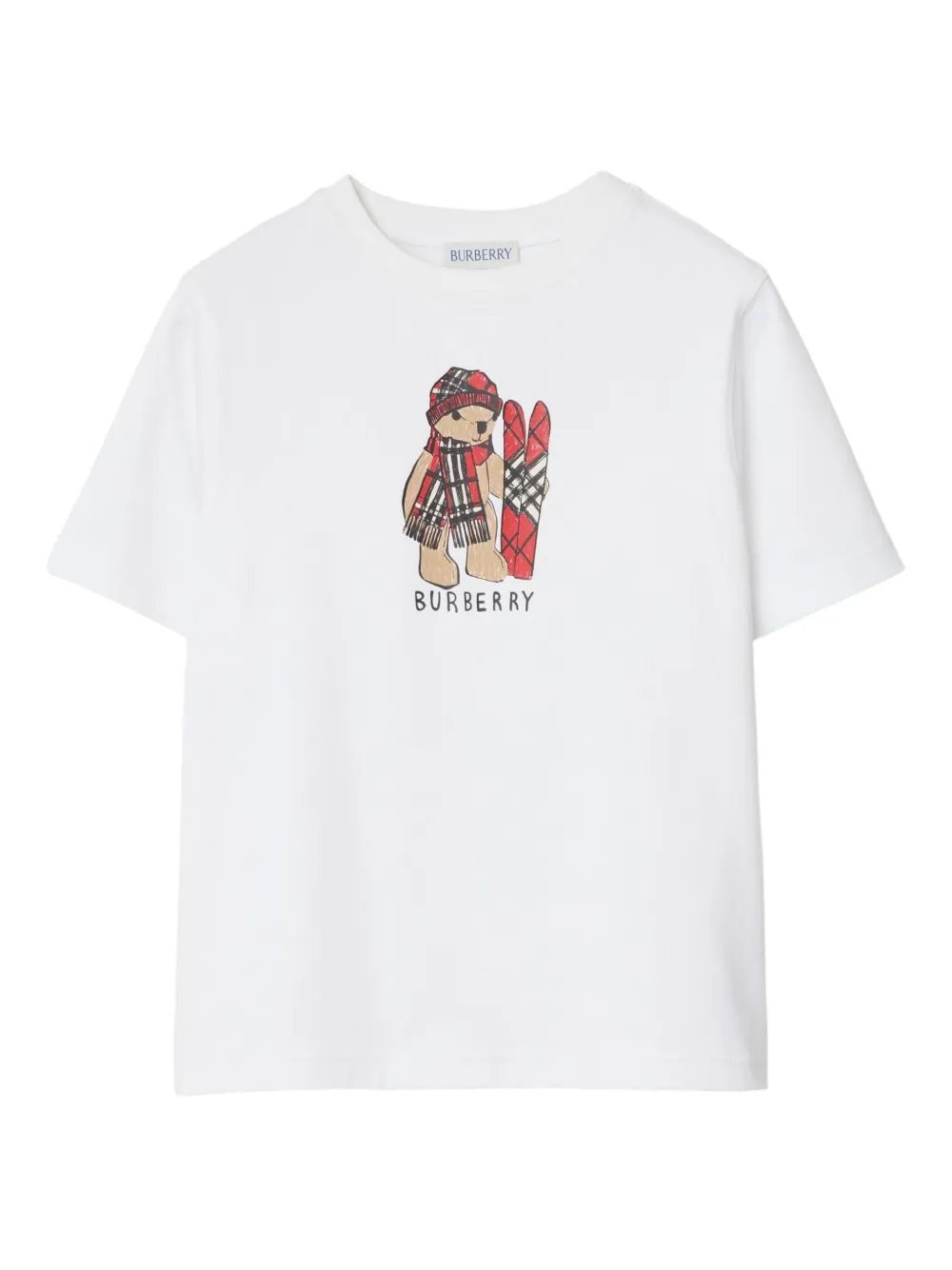 Burberry Kids Ski Bear Crewneck T-shirt In White
