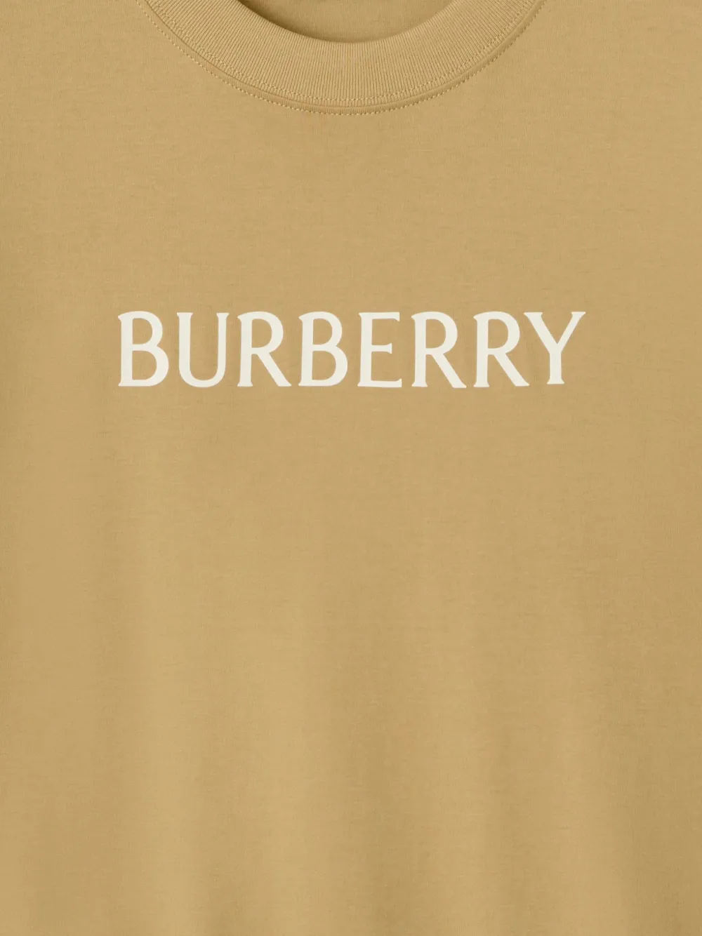 Burberry T-shirt met logo Beige