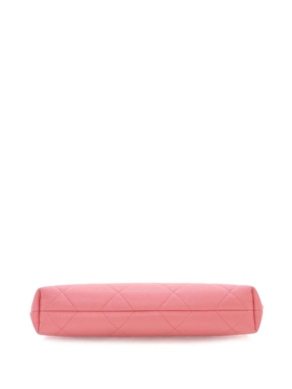 Pre-owned Chanel 2019 Quilted Caviar A Real Catch Clutch Handbag In Pink