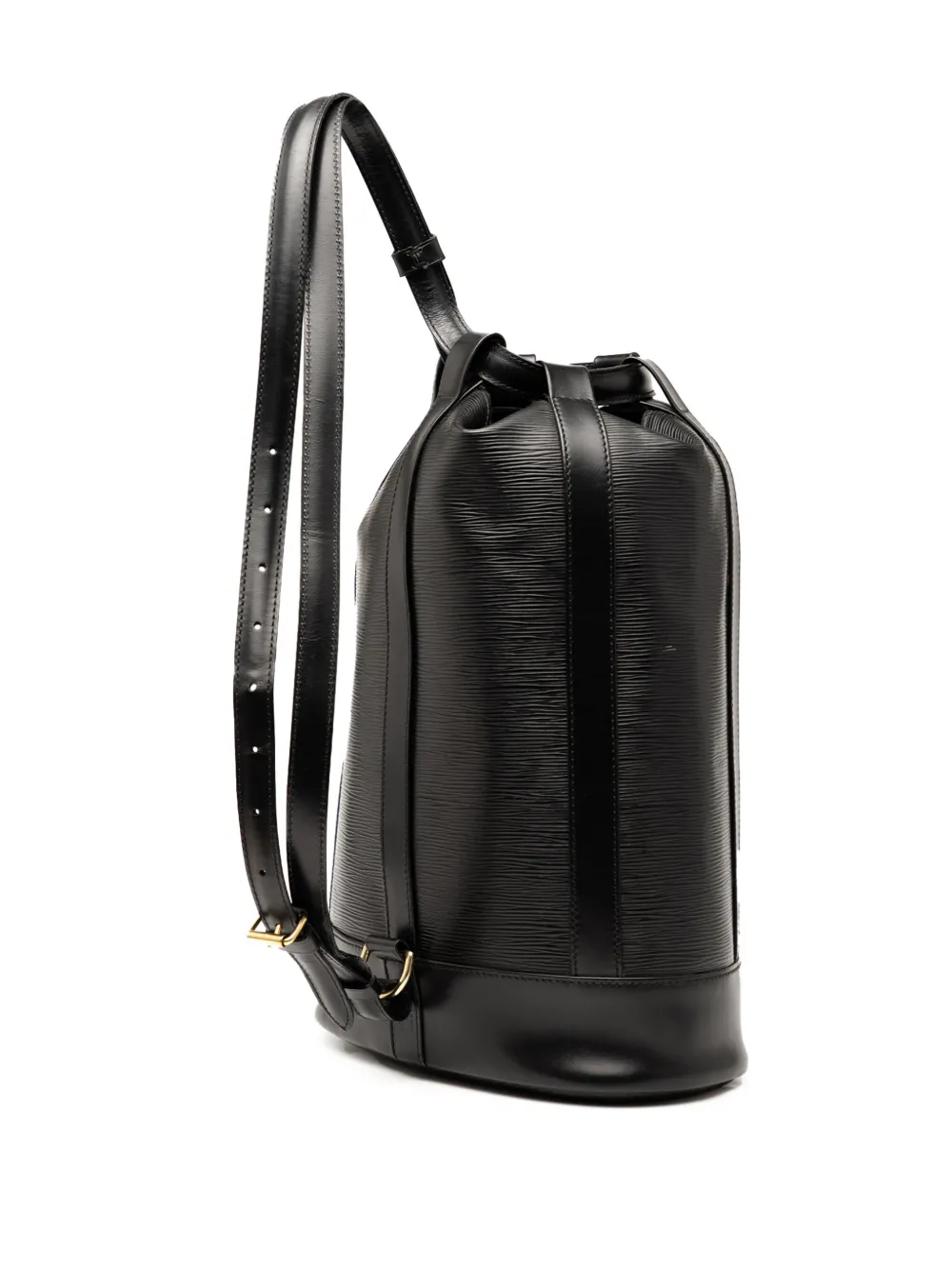 Pre-owned Louis Vuitton 1995 Epi Randonnee Pm Backpack In Black