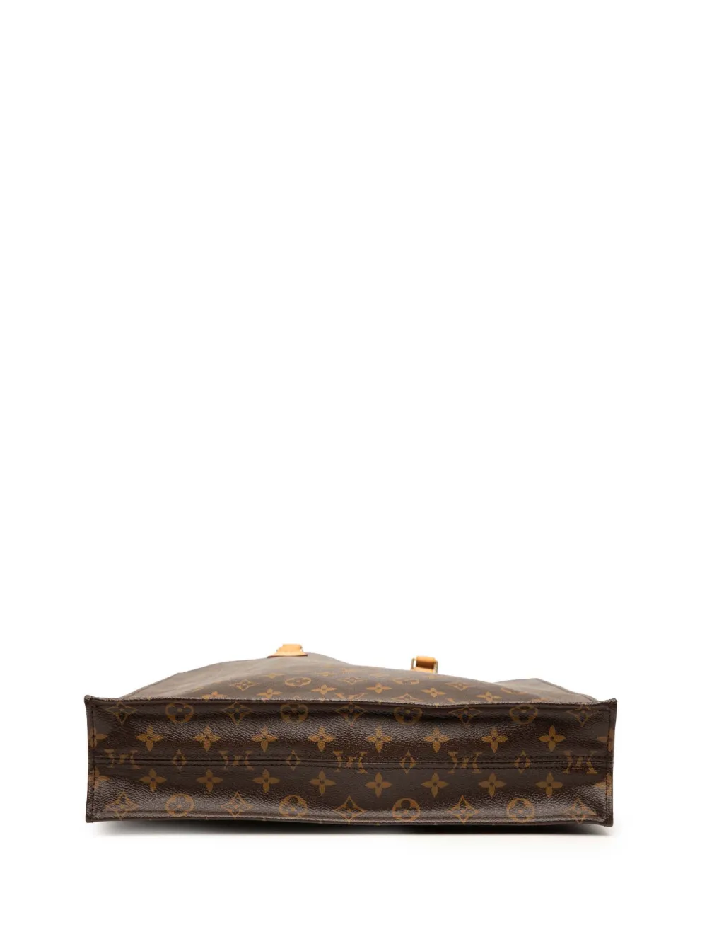 Pre-owned Louis Vuitton 2008 Monogram Sac Plat Tote Bag In Brown