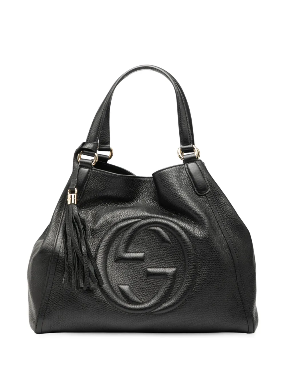 Gucci Pre-Owned Soho Cellarius 中号皮质托特包（2000-2015年典藏款） | 黑色 | Image 1