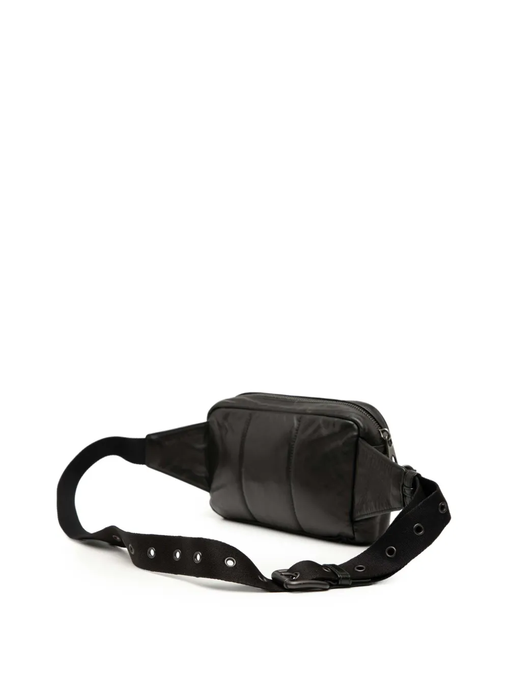 Pre-owned Bottega Veneta 2012-2025 Nappa Intrecciato Belt Bag In Black