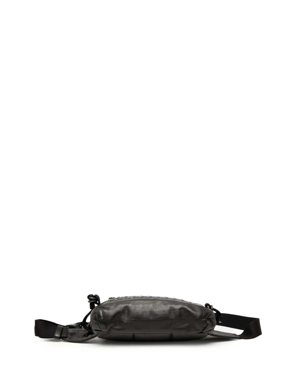Pre-owned Bottega Veneta 2012-2025 Nappa Intrecciato Belt Bag In Black