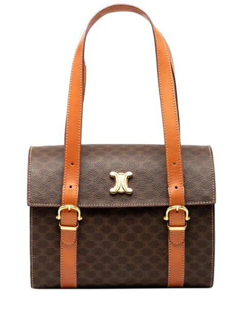 Celine Pre-Owned 1997 Macadam Coated Canvas Triomphe Blason handbag