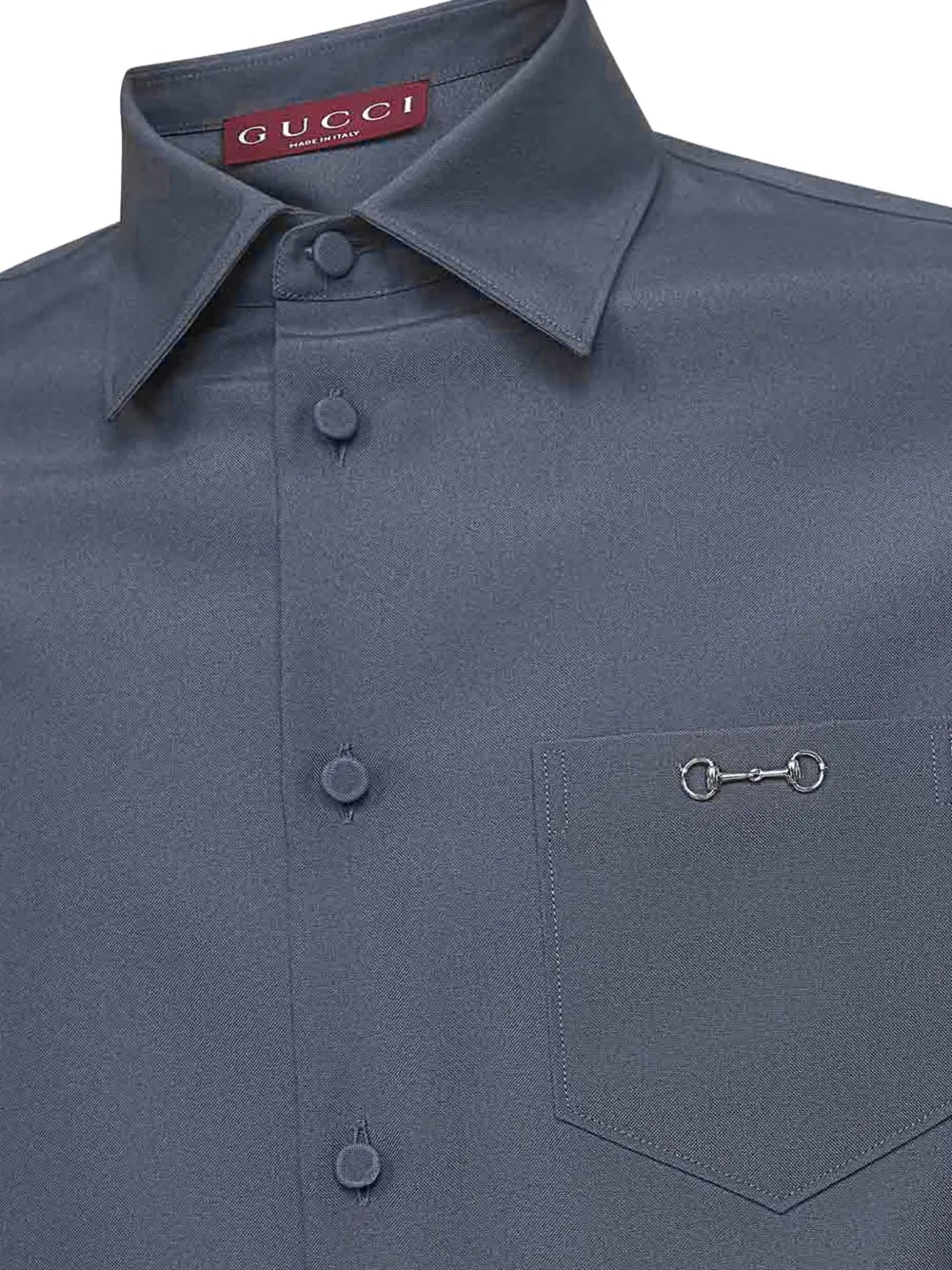 Gucci Overhemd met horsebit detail Grijs