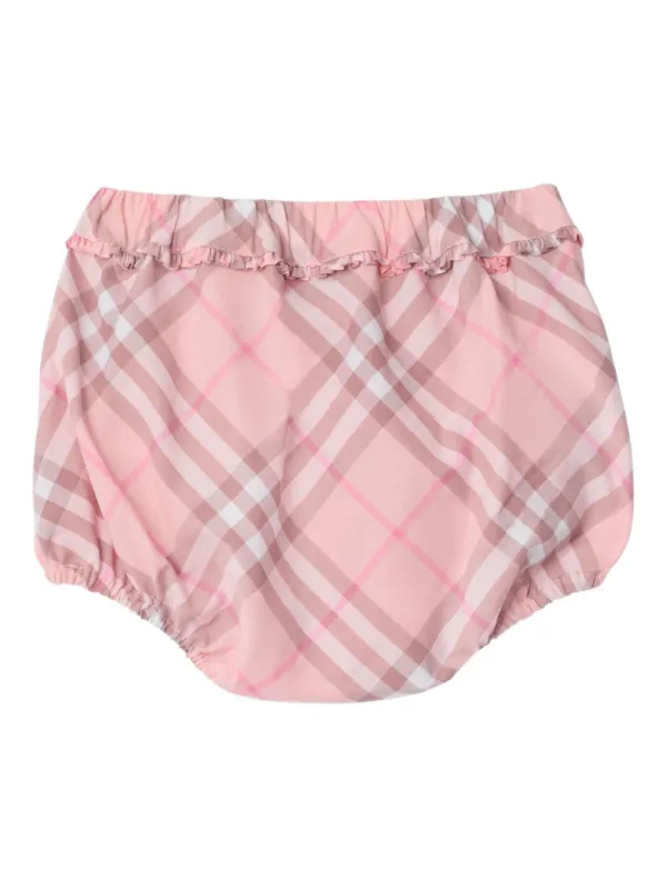 バーバリー　チェック ワンピース セット 12m 80 Burberry Kids チェック ワンピース セット | ピンク | FARFETCH JP