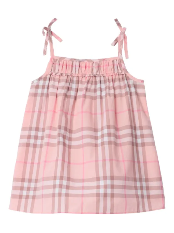Burberry Kids チェック ワンピース セット | ピンク | FARFETCH JP